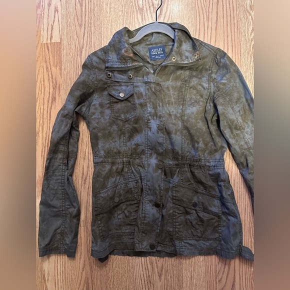 Ashley Camo Printed Zip Up Light Weight Jacket Size Small - Picture 1 of 7